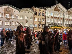 A Fiery Bavarian Tradition Lights Up The Night. Vivid Scenes From The Annually Krampus Run In Bad Tölz, Bavaria