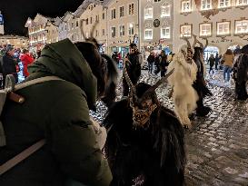 A Fiery Bavarian Tradition Lights Up The Night. Vivid Scenes From The Annually Krampus Run In Bad Tölz, Bavaria