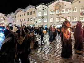 A Fiery Bavarian Tradition Lights Up The Night. Vivid Scenes From The Annually Krampus Run In Bad Tölz, Bavaria