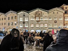 A Fiery Bavarian Tradition Lights Up The Night. Vivid Scenes From The Annually Krampus Run In Bad Tölz, Bavaria