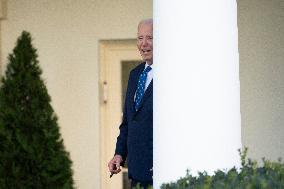 President Joe Biden makes a statement after the Israeli security cabinet approves a ceasefire in Lebanon