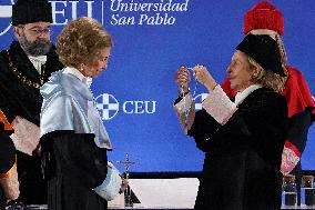 Queen Sofia Made Doctor Honoris Causa - Madrid