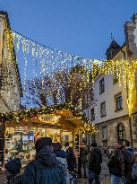 Christmas Market In Lindau At Lake Constance, Bodensee, Bavaria