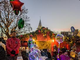 Christmas Market In Lindau At Lake Constance, Bodensee, Bavaria