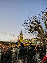 Christmas Market In Lindau At Lake Constance, Bodensee, Bavaria