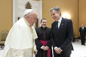 Pope Francis Receives Antony Blinken - Vatican