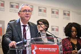 Socialist Party Press Conference - Paris