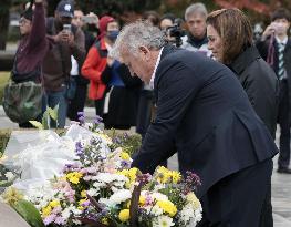 Brazilian football legend Zico in Hiroshima