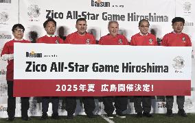 Brazilian football legend Zico in Hiroshima