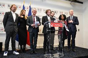 Socialist Party Press Conference - Paris