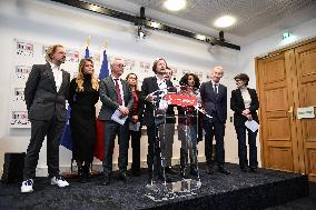 French Socialist Party press conference at the National Assembly in Paris FA