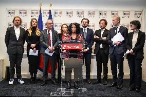 French Socialist Party press conference at the National Assembly in Paris FA