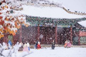 Seouls New Record First Snow - South Korea