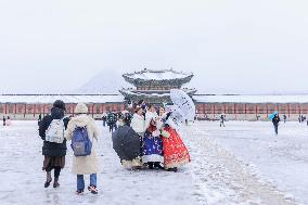 Seouls New Record First Snow - South Korea