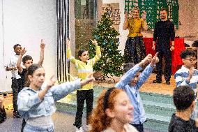 Queen Maxima Visits School of The Largest School Band in The Netherlands, Rotterdam, The Netherlands