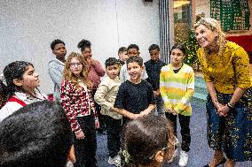 Queen Maxima Visits School of The Largest School Band in The Netherlands, Rotterdam, The Netherlands