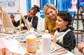 Queen Maxima Visits School of The Largest School Band in The Netherlands, Rotterdam, The Netherlands