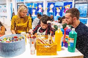 Queen Maxima Visits School of The Largest School Band in The Netherlands, Rotterdam, The Netherlands