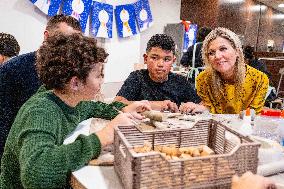 Queen Maxima Visits School of The Largest School Band in The Netherlands, Rotterdam, The Netherlands