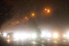 Dense fog in Kyiv