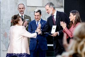 Royals Attend National Fine Arts Medals 2024 - Seville