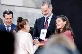 Royals Attend National Fine Arts Medals 2024 - Seville