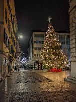 Christmas Illuminated City Of Udine, Italy