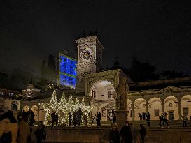 Christmas Illuminated City Of Udine, Italy