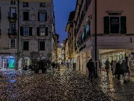 Christmas Illuminated City Of Udine, Italy