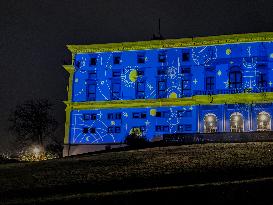 Christmas Illuminated City Of Udine, Italy