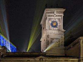 Christmas Illuminated City Of Udine, Italy