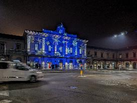 Christmas Illuminated City Of Udine, Italy