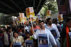 Bangladesh-Hindu Minorities Leader Arrest Protest, Kolkata, British Indian Ocean Territory - 27 Nov 2024