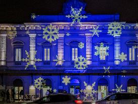 Christmas Illuminated City Of Udine, Italy