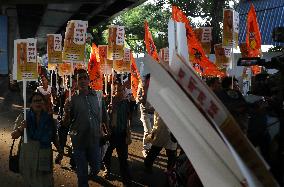 Bangladesh-Hindu Minorities Leader Arrest Protest, Kolkata, British Indian Ocean Territory - 27 Nov 2024