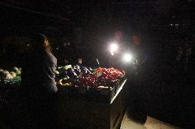 Kyiv supermarket during power outage