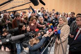 Marine Le Pen - Press Conference - Paris