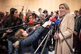 Marine Le Pen - Press Conference - Paris