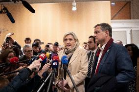 Marine Le Pen - Press Conference - Paris