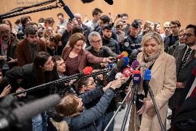 Marine Le Pen - Press Conference - Paris