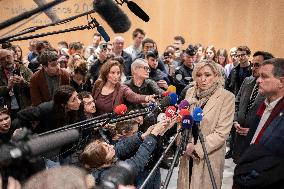 Marine Le Pen - Press Conference - Paris