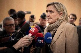 Marine Le Pen - Press Conference - Paris