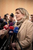 Marine Le Pen - Press Conference - Paris