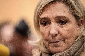 Marine Le Pen - Press Conference - Paris