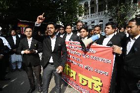 Lawyers Protest In Dhaka