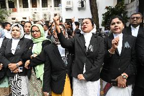 Lawyers Protest In Dhaka