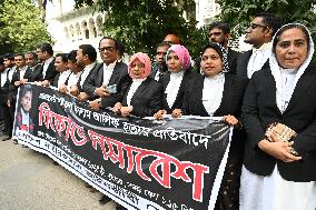 Lawyers Protest In Dhaka