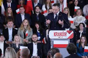 Announcement Of Karol Nawrocki As A Candidate In The Presidential Elections In Krakow