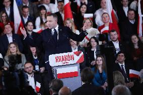 Announcement Of Karol Nawrocki As A Candidate In The Presidential Elections In Krakow