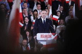 Announcement Of Karol Nawrocki As A Candidate In The Presidential Elections In Krakow